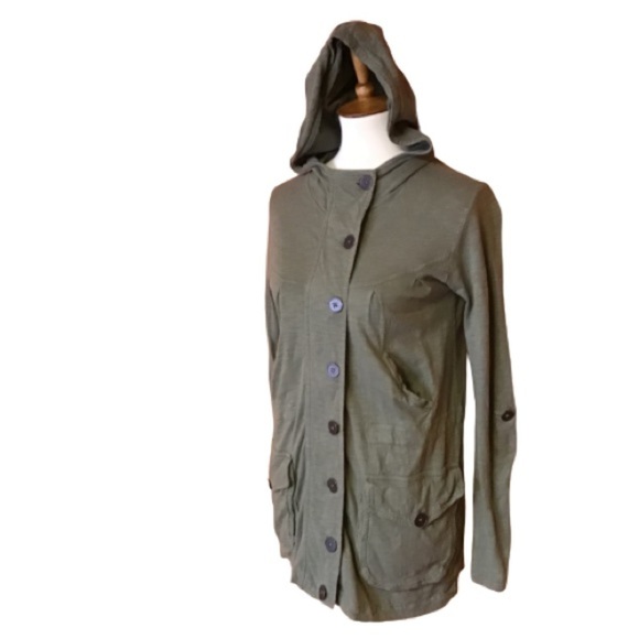 Threads for thought army green hoodie - Picture 1 of 8